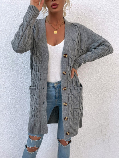 Knee Length Knitted Sweater for Women