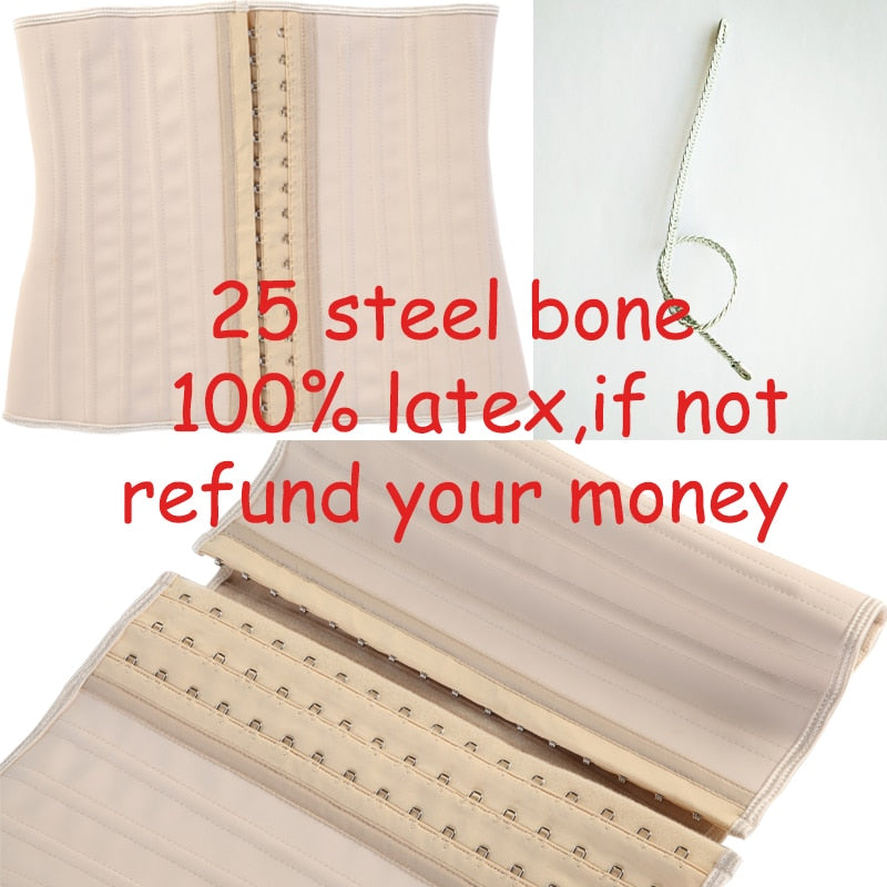 Latex Waist Trainer Corset Belly Slim Belt Body