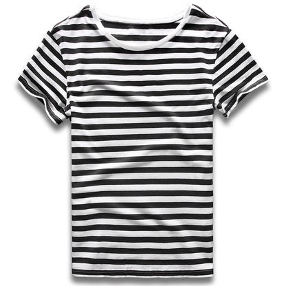 Men Striped T-shirt Stripes Top Tees