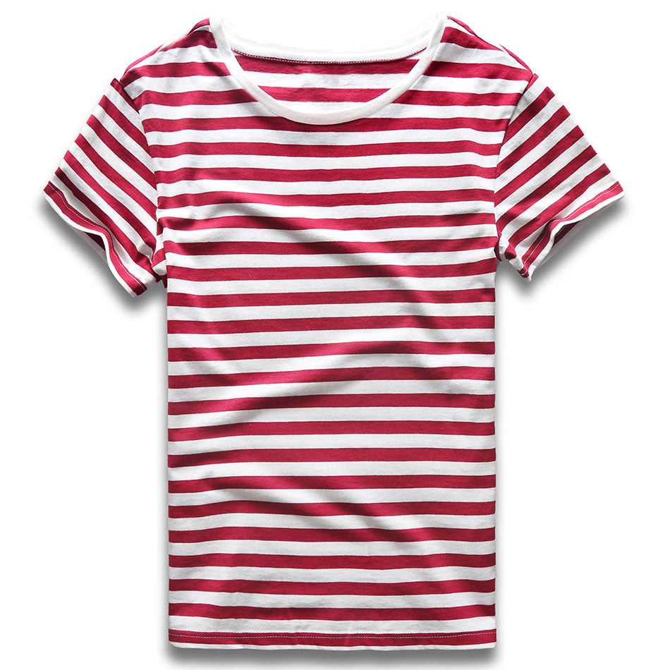 Men Striped T-shirt Stripes Top Tees