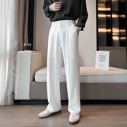 Formal Casual Wide Leg Trousers For Men