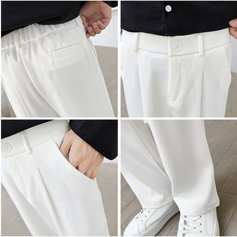 Formal Casual Wide Leg Trousers For Men