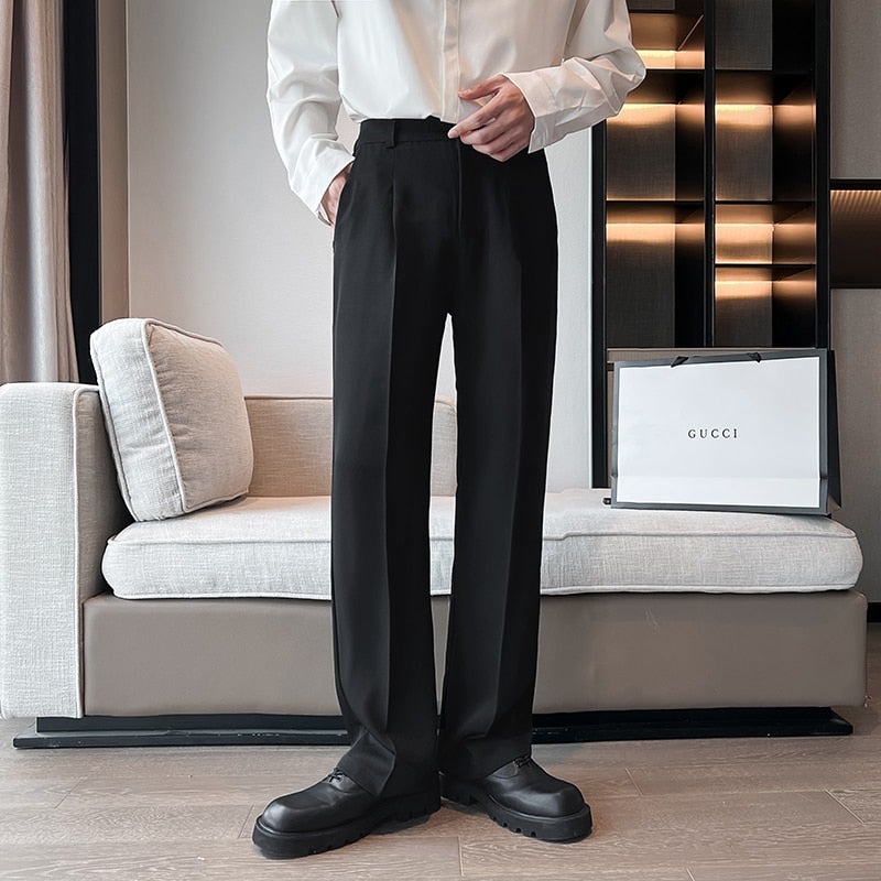 Formal Casual Wide Leg Trousers For Men