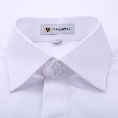 Long-sleeve Formal Business Standard-fit White Shirts (cufflinks Included) - Shirts