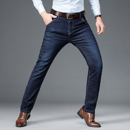 High Waist Relaxed Fit Flex Denim Jean for Men