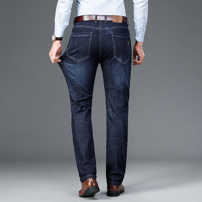 High Waist Relaxed Fit Flex Denim Jean for Men