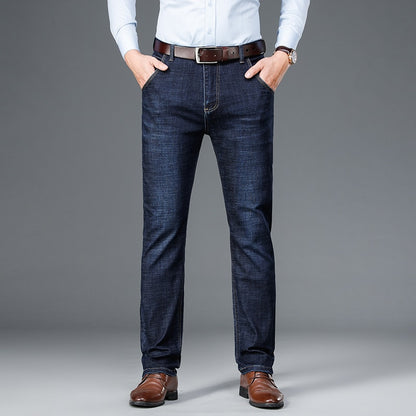 High Waist Relaxed Fit Flex Denim Jean for Men