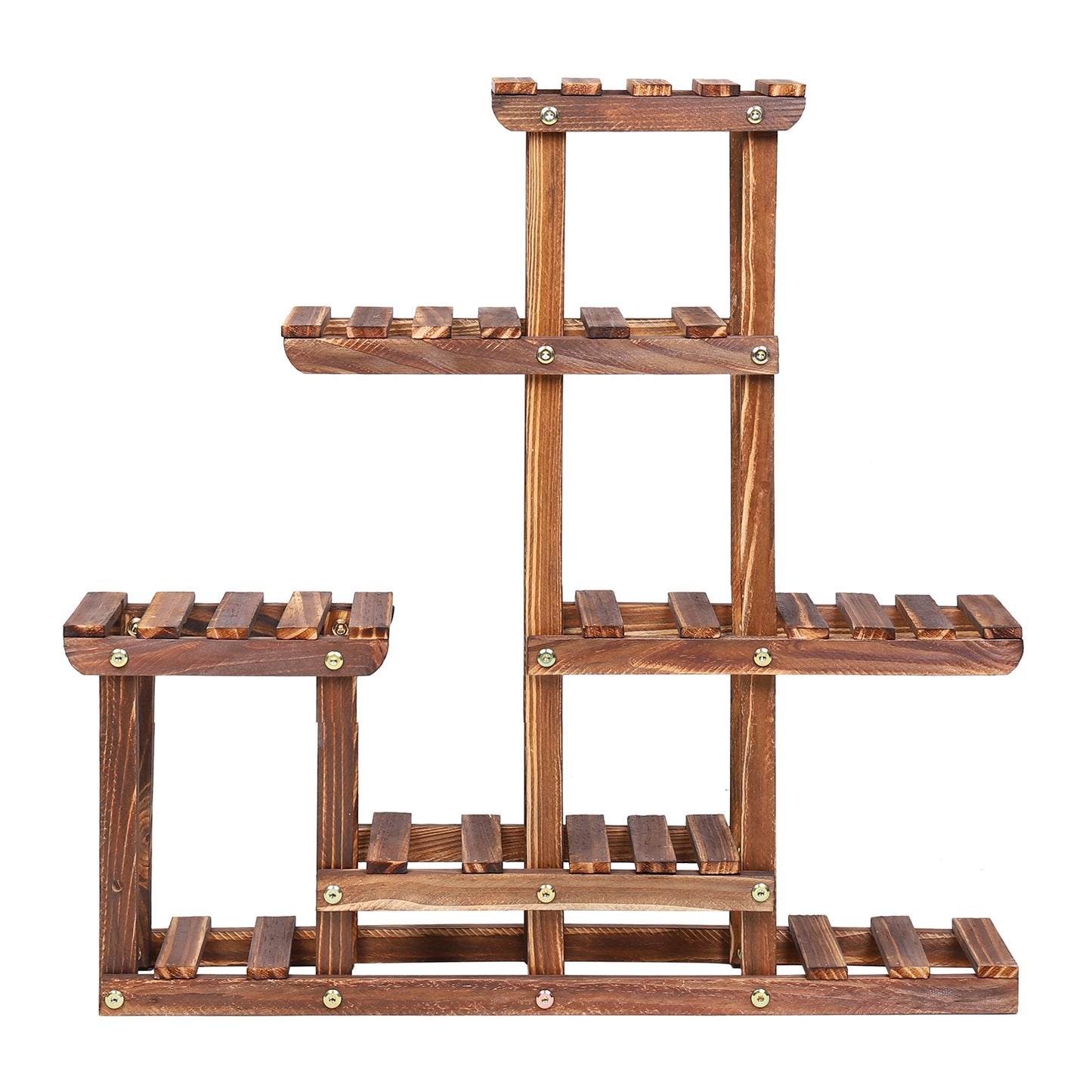 Multi-tiered Plant Stand 6 Tiers Pine Wood Succulent Pots - Plant Shelves