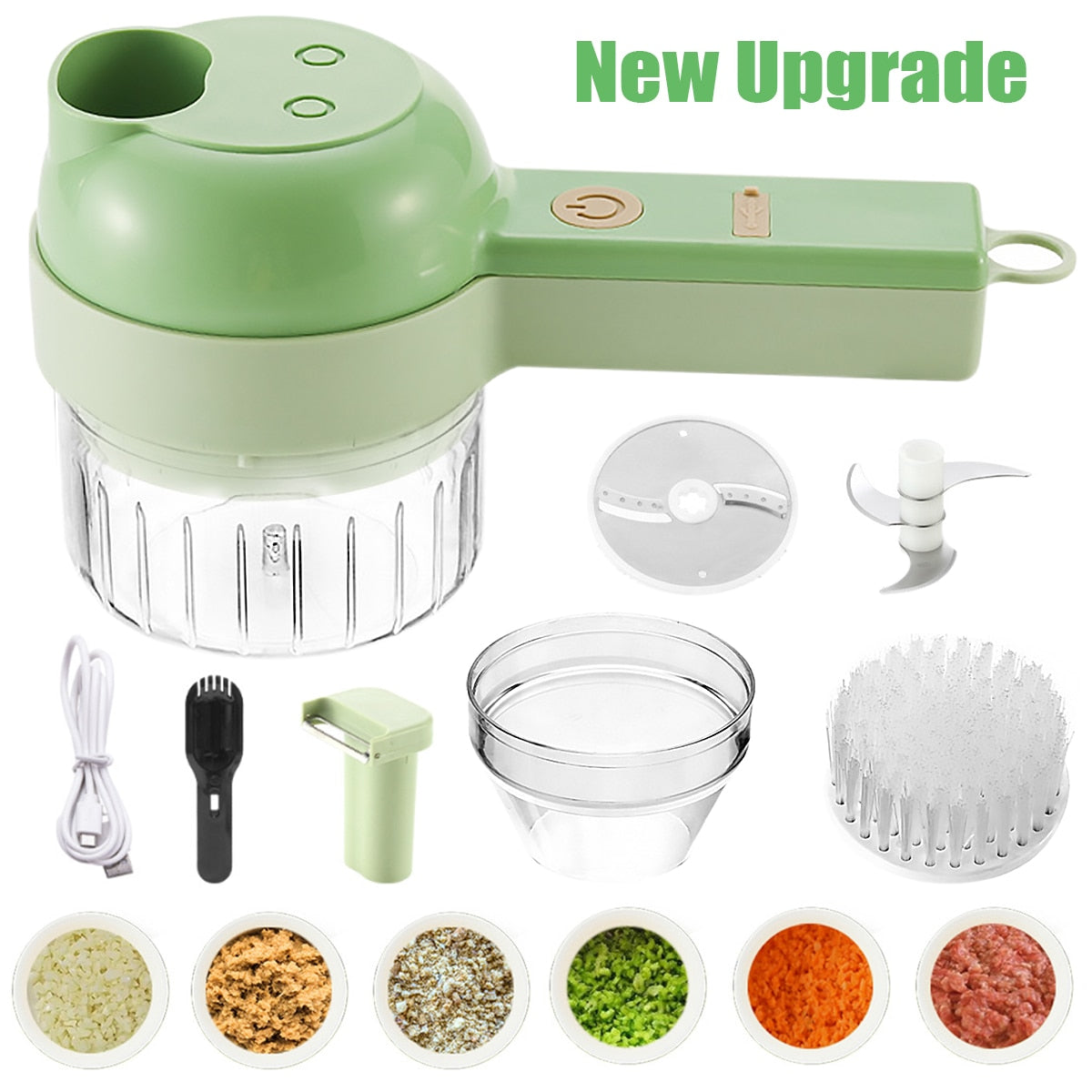 Electric Food Vegetable Chopper Slicer and Garlic Crusher Meat Grinder Machine