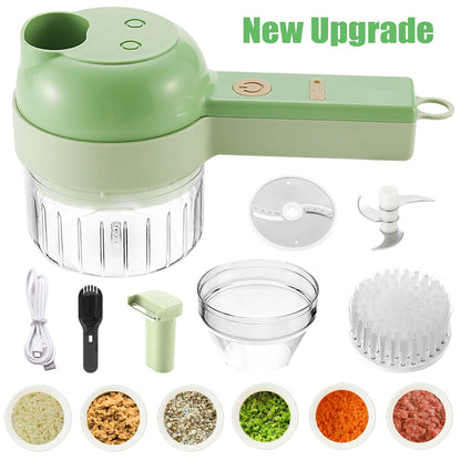 Electric Food Vegetable Chopper Slicer and Garlic Crusher Meat Grinder Machine