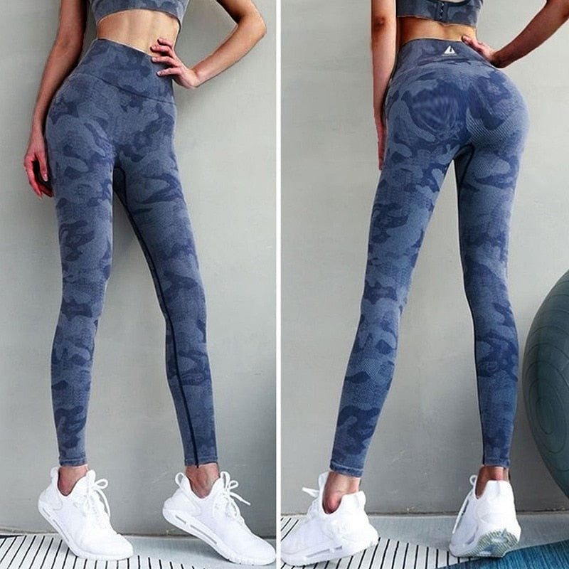 High Waist Yoga Pants Leopard Print Workout Sports Trousers Running Fitness Gym