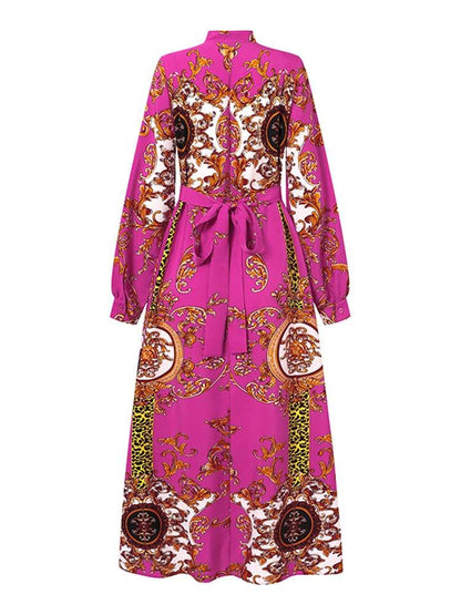 Printed Belted Summer Sundress