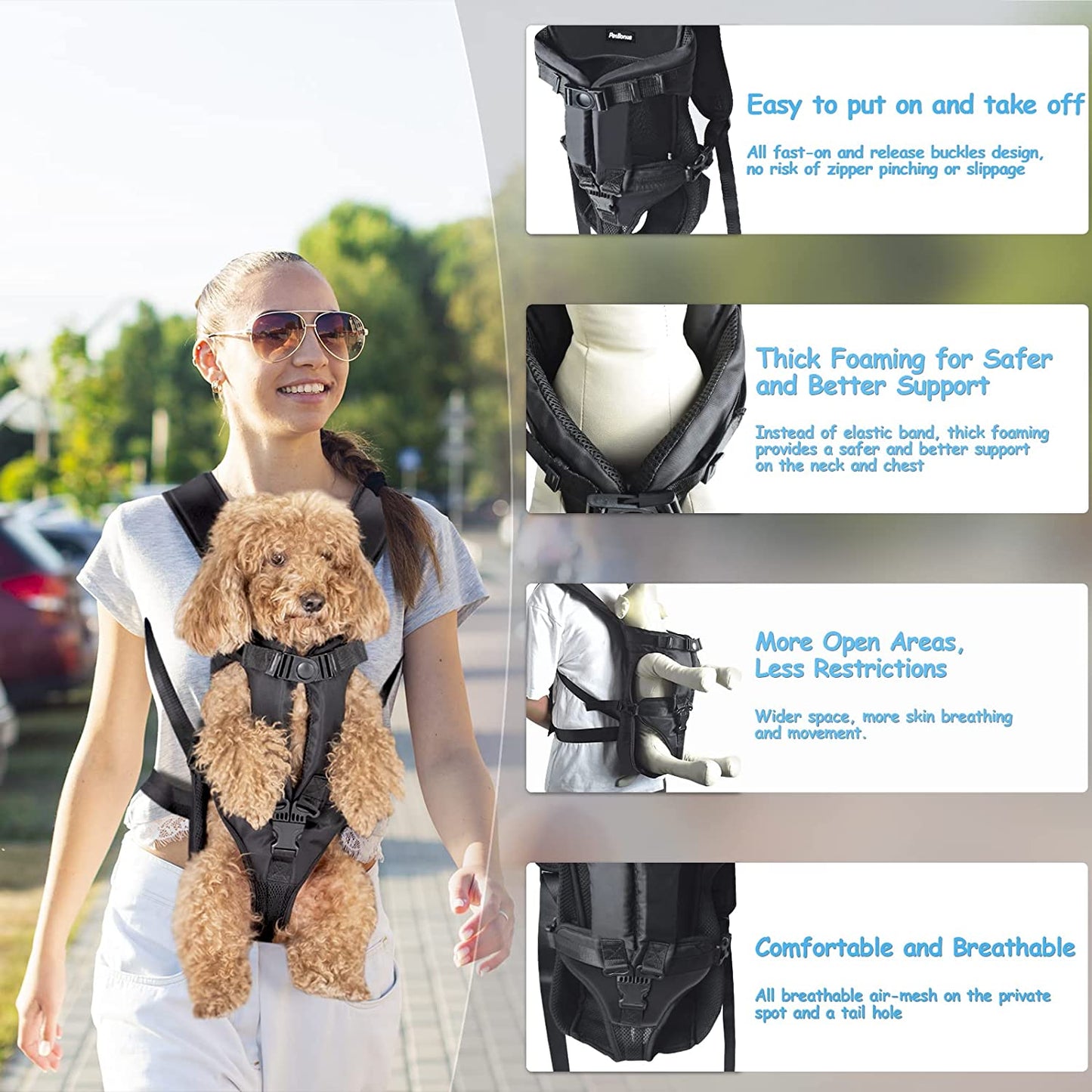Pet Dog Carrier Bag Carrier For Dogs Backpack Out Double Shoulder Portable Travel Backpack