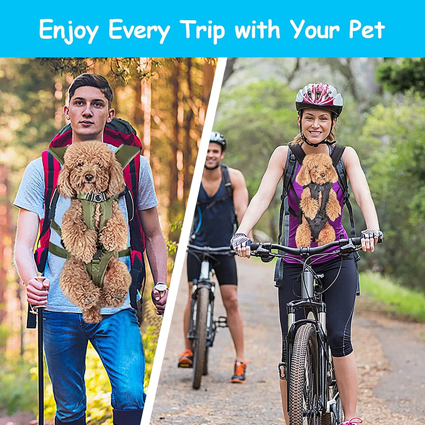 Pet Dog Carrier Bag Carrier For Dogs Backpack Out Double Shoulder Portable Travel Backpack