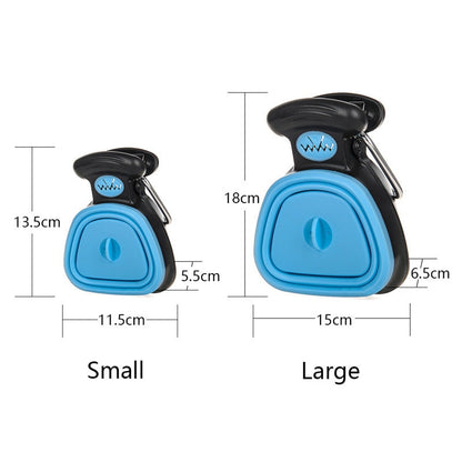 Pet Dog Foldable Pooper Scooper Poop Picker Portable Pet Feces Clip With 1 Roll Decomposable Bags