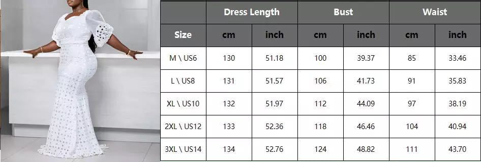 Lace Bodycon Dress Ankara Style White African Dresses For Women - Azahshopping