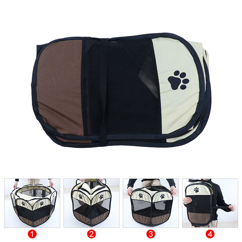 Portable Folding Pet Tent Dog House Octagonal Cage For Cat Tent Playpen Puppy