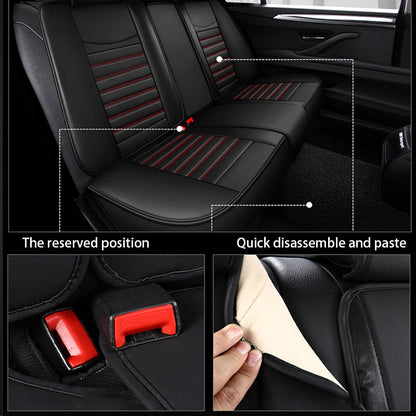 Quality Leather Car Seat Covers Front And Rear Split Bench Protection