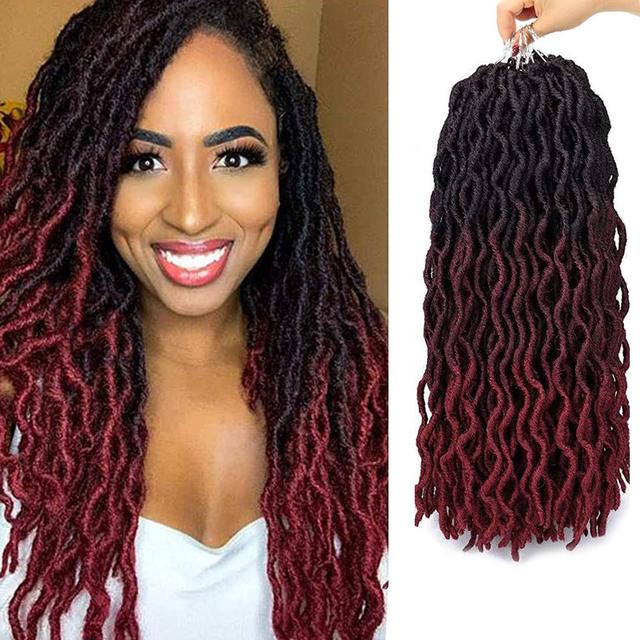 5packs/lot 18inch Braids Dreadlocks 3 Tone Curly Wavy Twist Extensions