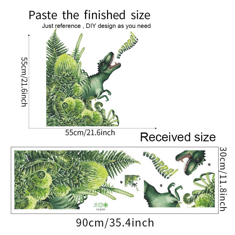 Removable Tropical Leaves Flowers Bird Wall Stickers