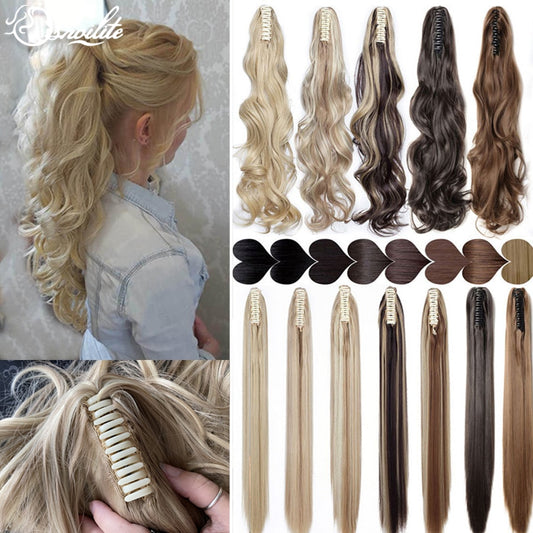 Synthetic 12-26inch Claw Clip On Ponytail Hair Extension