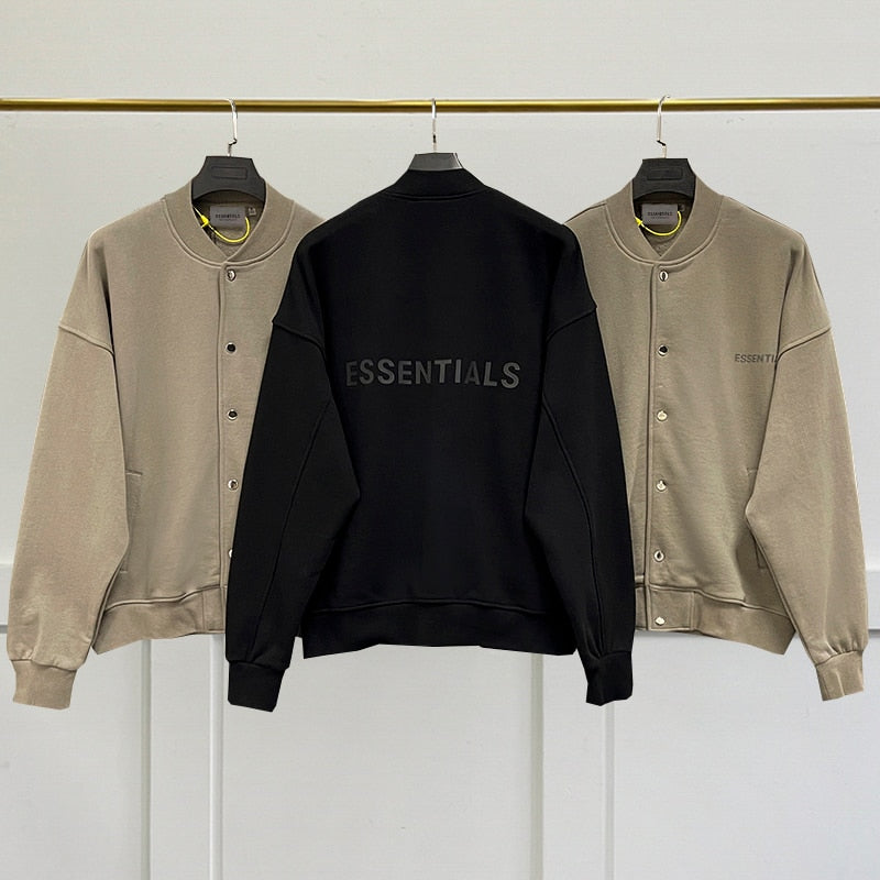 New Oversized Essentials Baseball Jacket