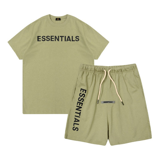 Kids Clothes ESSENTIALS Summer T-shirt +Sports Shorts Sets