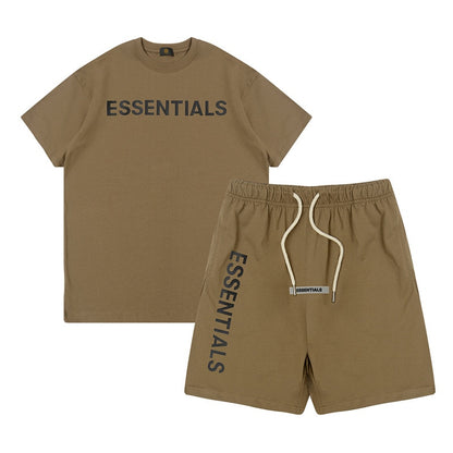 Kids Clothes ESSENTIALS Summer T-shirt +Sports Shorts Sets