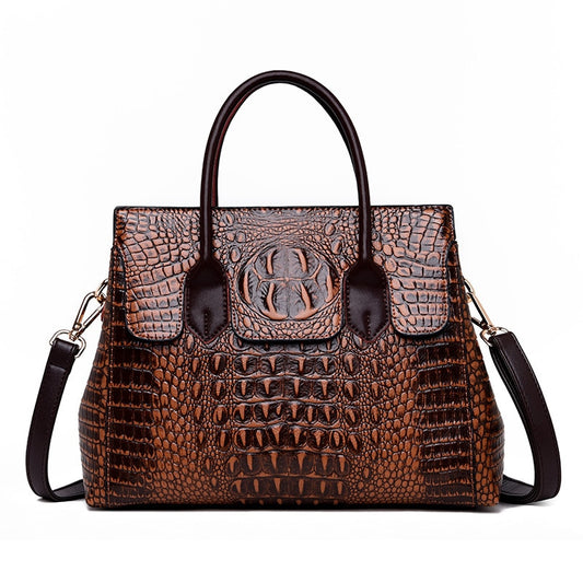 Women Handbag Genuine Leather Bags Women Crocodile Luxury Handbags Women Bags Designer Crossbody Bags Female Retro Tote Handbags