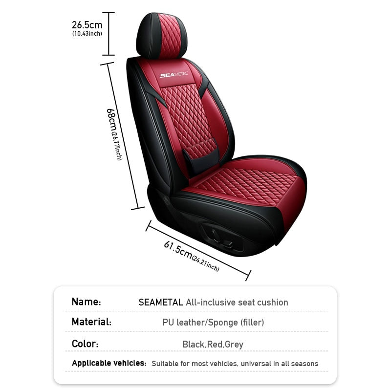Luxury Car Seat Cushion Pu Leather Car Seat Covers Universal