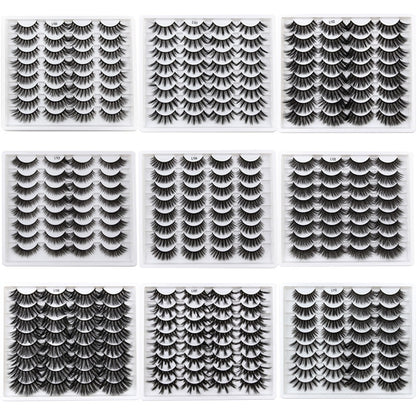 Natural Long Dramatic Fluffy 3d Wispy Eye Lashes Thick Soft - False Eyelashes