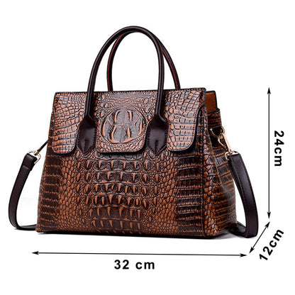 Women Handbag Genuine Leather Bags Women Crocodile Luxury Handbags Women Bags Designer Crossbody Bags Female Retro Tote Handbags