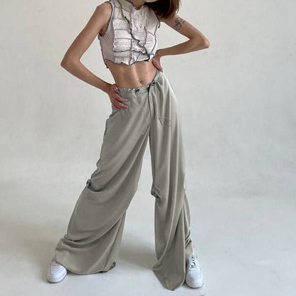 Satin Wide Leg Pants for Women - Azahshopping