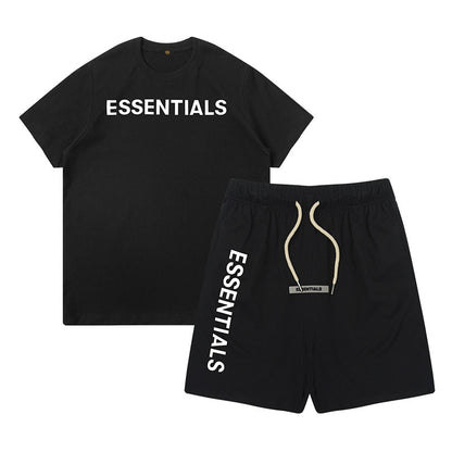 Kids Clothes ESSENTIALS Summer T-shirt +Sports Shorts Sets