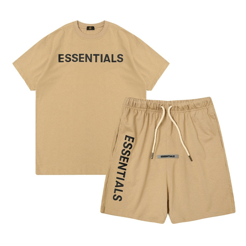 Kids Clothes ESSENTIALS Summer T-shirt +Sports Shorts Sets