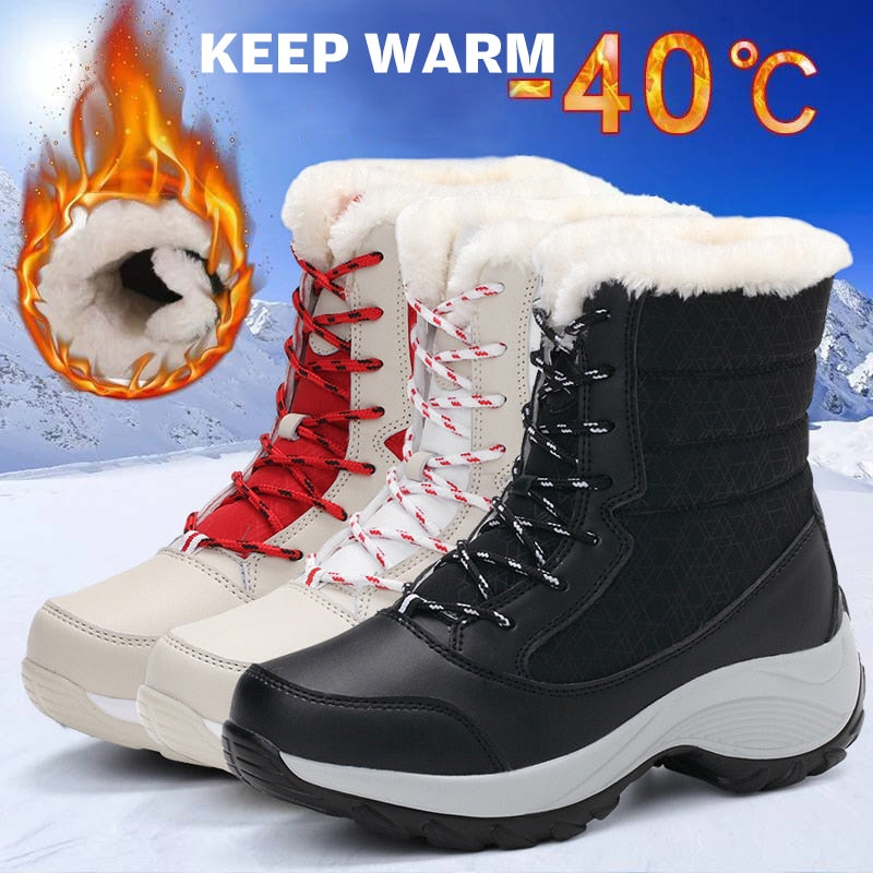 Snow Boots Plush Warm Ankle Boots For Women