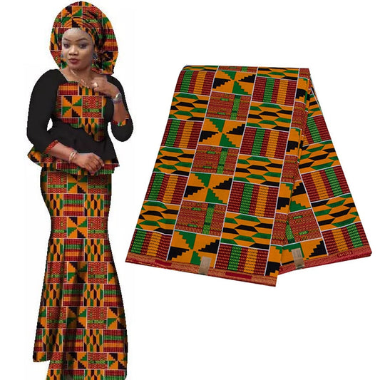Soft Classic Ankara African Prints Kente Fabric Real Wax 100% Cotton - Azahshopping