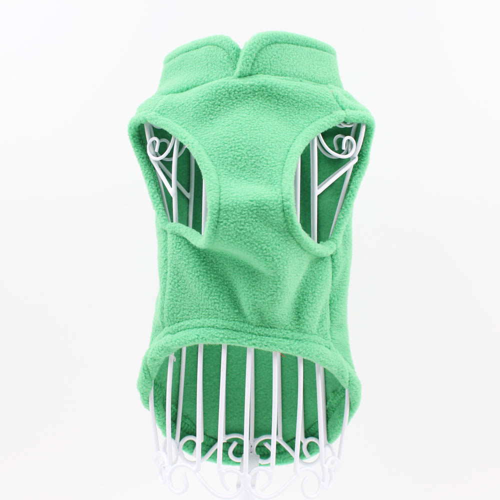 Solid Fleece Cat Clothes Winter Sphinx Cat Vest Harness
