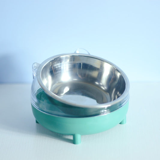 Stainless Steel Cat Bowl Non Slip Base Cat Food Drinking Water Feeder