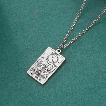 Stainless Steel Classic Tarot Cards Pendant Necklace