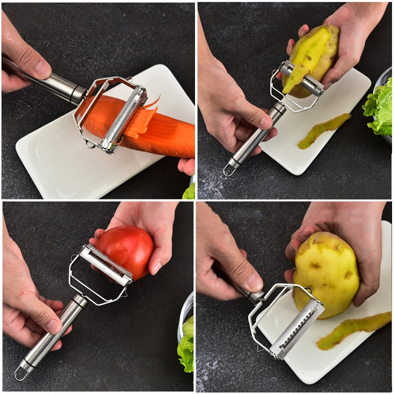 Stainless Steel Multi function Peeler Slicer Vegetable Fruit Potato Cucumber Grater
