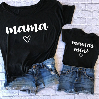 Mini Tshirt Mother Daughter Mum T-shirt Tops Toddler Baby Kids - Family Matching Outfits