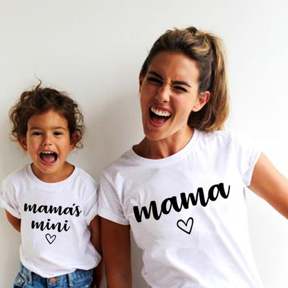 Mini Tshirt Mother Daughter Mum T-shirt Tops Toddler Baby Kids - Family Matching Outfits