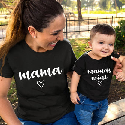 Mini Tshirt Mother Daughter Mum T-shirt Tops Toddler Baby Kids - Family Matching Outfits