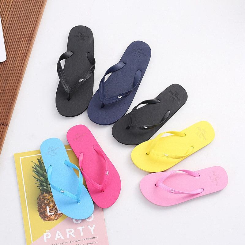 Summer Cute Candy Color Indoor Flip Flops For Women