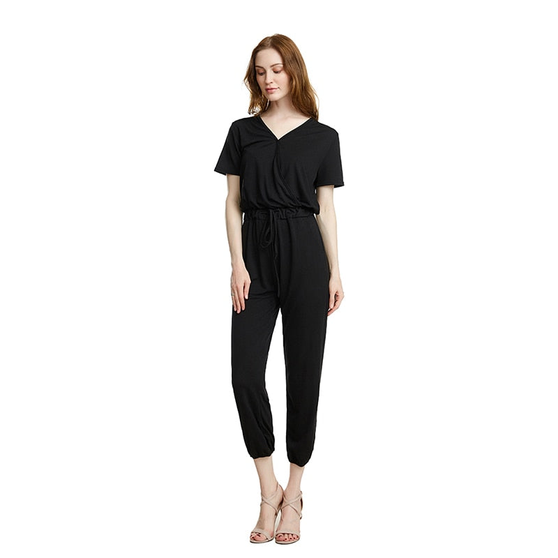 V neck Bodysuit Jumpsuit