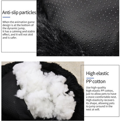 Super Soft Pet Cat Bed Plush Full Size Washable Calm Bed Donut Bed