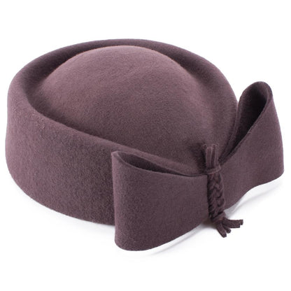 Teardrop Women Hats Vintage Look Pillbox Fascinator Hat Top Fancy Wool Felt Hat