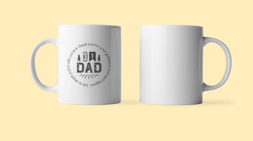 No.1 Dad Vintage Circle Badge Father's Day Ceramic Mug 11oz