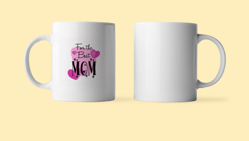 Pink Delicate Mother's Day for the Best Mom Ceramic Mug 11oz